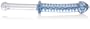 Don Wand Glass Pleasure Wand with Handle, Blue and White Helix