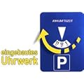 Uhr im Parkscheibendesign