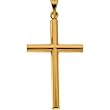 14K Yellow Gold Cross Pendant - 31.50x20.00mm