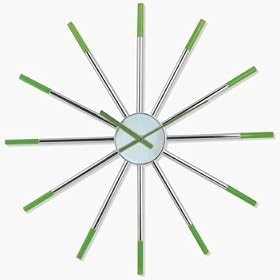 Kito Design 50s Retro Kitsch Cool Wall Clock Green (WO04GR)