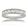 1Carat Diamond Anniversary Wedding Band Ring Crafted in 14K White Gold