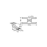 MCM 10502-72502 Stainless Steel H Twin, Centered, 1.25 Inch Offset Burner