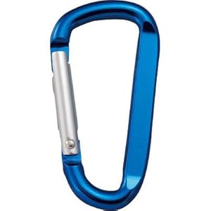 【クリックで詳細表示】TRUSCO カラビナ 線径6mmX60mm D型 ブルー TKN660BL
