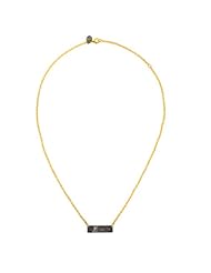 18kt Yellow Gold Diamond Pave Love Charm Chain Necklace Silver Jewelry