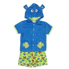 Buy Baby Boy's Swim Fishy Swim Suit and Cover (6-9 months) by Baby Togs