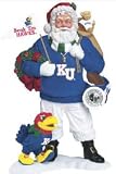 Kansas Jayhawks Santa Figurine