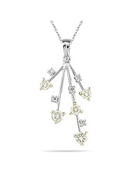 0.40 Cts Diamond Pendant in 18K Two-Tone Gold