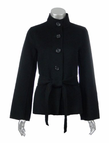 Sutton Studio Womens Cashmere Blend Flare Sleeve Jacket (14, Black) [Apparel]