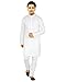 JBN Creation Men White Cotton Kurta Pyjama with Matka Silk Modi Jacket RS.999.00