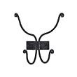 Double Wall Hook, Black Metal