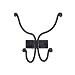 Double Wall Hook, Black Metal