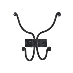 Double Wall Hook, Black Metal