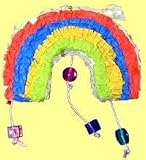 Fetch It Pets Polly Wanna Pinata Rainbow Self Fill 8in Bird Toy