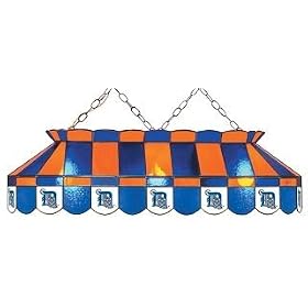 Detroit Tigers 40 STAINED GLASS POOL BILLIARD TABLE LAMP LIGHT