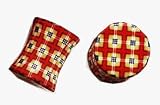 Flare Plugs - Morocco Orange Squares Ear Plugs (00g) - Body Jewelry (1 pair)