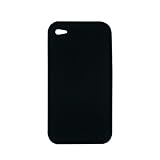 CASETRONICS Black Glossy Soft Silicon Case for Apple iPhone 4G