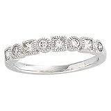 14K White Gold Diamond Bridal Anniversary Band Ring