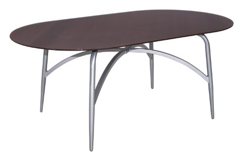 MBM 60.00.0405 Tisch Moreno Platin oval - Glas Caf&eacute;, 110 x 190 cm