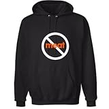 No Meat: Custom Unisex Hanes Ultimate Cotton Heavyweight Hoodie