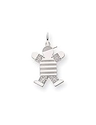 14k White Gold Kid Charm Cyber Monday Special