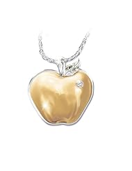 Teachers Are The Heart Of Learning Diamond Pendant Necklace: Engraved Teacher Jewelry Gift by The Bradford Exchange