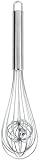 Fackelmann Nirosta Inox 40458 Egg Whisk with Rolling Ball and Suspension Loop Stainless Steel