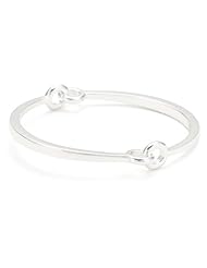 Catherine Canino Sterling Silver Equestrian Inspired Linked Bangle Bracelet, 7.5"