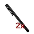 GTMax Black Touch Screen Stylus Pen - 2 Pack for Sprint HTC Hero (CDMA) Cell Phone