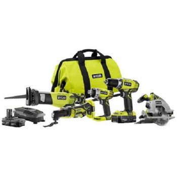 Ryobi 18-Volt One+ Lithium-Ion Combo Kit (5-Tool) - P887