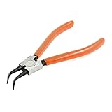 uxcell スナップリングプライヤー　外部ベントサークリッププライヤー　発条ロード　ハンドツール　オレンジ　　メタル