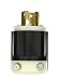 Leviton 2691 30-Amp, 600-Volt 3-Phase, Locking Plug, Industrial Grade, Non-Grounding, Black-White