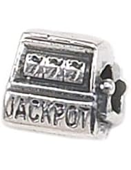 Genuine Zable (TM) Product. 925 Sterling Silver Slot Machine Charm. 100% Satisfaction Guaranteed.