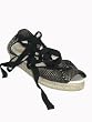 DKNY Mara Black Espadrille Ankle Wrap Shoe