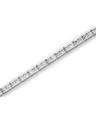 14K White Gold Diamond Channel Bracelet