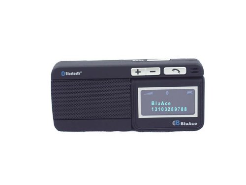BluAce BA-639 U-Call Bluetooth Speakerphone Handsfree Car Kit, Caller ID Display