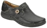 Clarks Un Loop Leather Shoe Black Leather 7.0