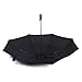 Rainbrace Big-Size Umbrella 3-fold Automatic Super Windproof Rain Resistant with Rubber Handle(Black)