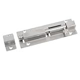 uxcell バレルボルト　ドア　セキュリティ　正方形　ステンレススチール　シルバートーン