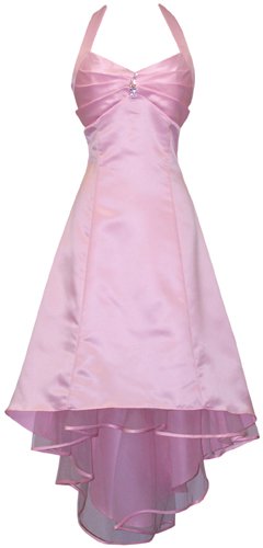 Prom Bridesmaid, satin dress, gown, formal, Satin Halter Dress Tulle Mini Train Prom Bridesmaid, tulle bridesmaid dresses, formal junior dresses with trains, tulle tea length prom gown, tulle mini dress plus size, short dresses with trains, prom gowns with trains tulle, prom dress tulle japanese, mini dress with trains in the back, mini dress with train, mini dress with long train, long dress with train, knee length dress tulle underneath, homecoming prom evening heels, homecoming dress tulle, halter wedding dresses w sparkles