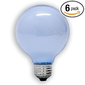 GE 48695 40 Watt Reveal Globe G25 Light Bulb, Frosted, 6 Pack by General Electric