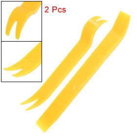 Car Audio Dash Removal Plastic Pry Tool Yellow 2 Pcs