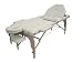 Cream 2 Pad 3 Fold Reiki Massage Table W/Free Two Bolster