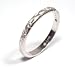 Platinum and Diamond Engraved Wedding Band or Stacking Ring, Ring Size 7.50 (T.w 0.10)