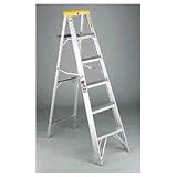 #428 Six-Foot Folding Aluminum Step Ladder, Yellow