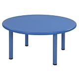 Ecr4kids 45" Round Resin Table - 22"H Blue