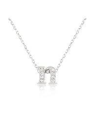 Micro-Pave Initial N Pendant Necklace