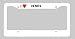 Custom License Plate with I Love Zenos