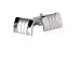 Brushed and Polished Distinctive Cufflinks in Silver with Presentation Box
