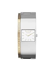 Armani Exchange AX4201 Womens Two Tone Square 28mm Watch