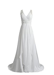 V-neck Organza/Satin/Taffeta/Tulle Beaded Lace Belted Wedding Dress  with a Brush/Sweep Train 